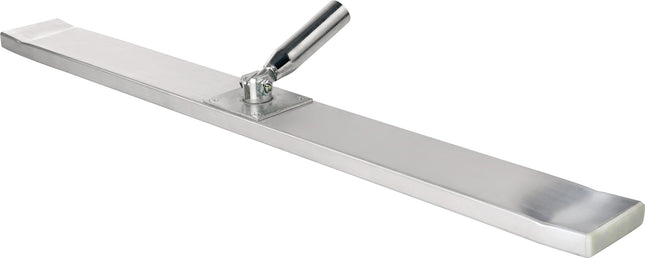 Betonverteiler – Aluminium 1000 x 100 mm, Enden hochgestellt, mit Gelenk-Stielhalterung