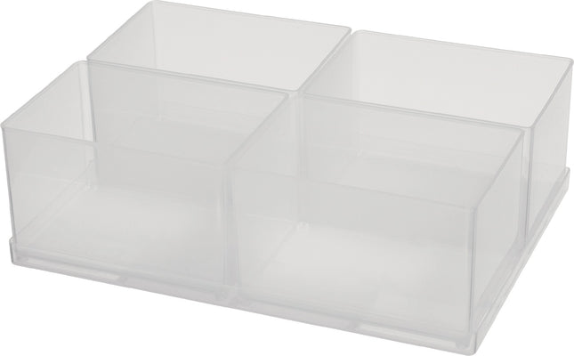 RAACO Einteilungsset BA 8-2, 4-teilig, B55 x T157 x H69 mm, transparent