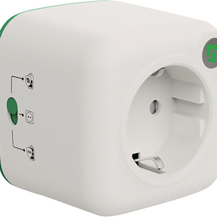 Steckdosenadapter Akku Life Guard 16 A 110-230 V weiß, 1 Steckdose, JÄGER DIREKT