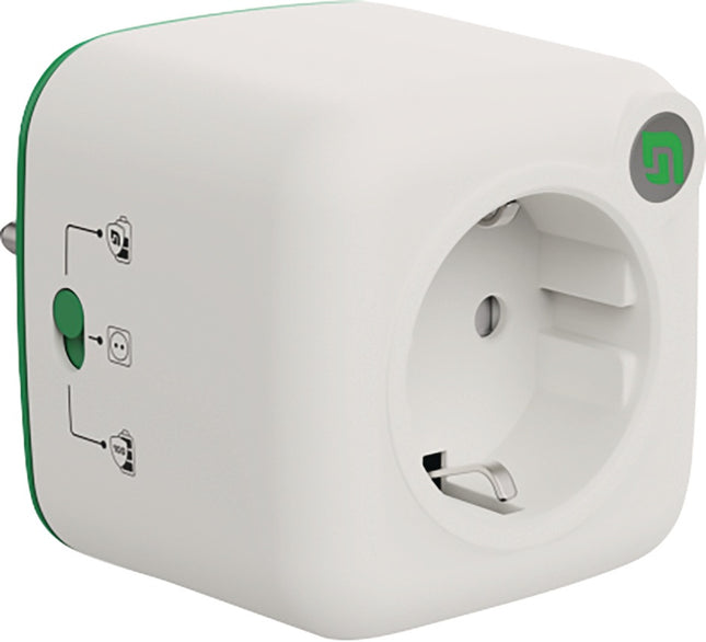 Steckdosenadapter Akku Life Guard 16 A 110-230 V weiß, 1 Steckdose, JÄGER DIREKT – Kunststoff