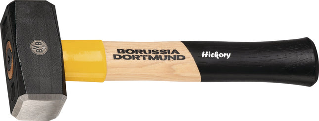 PICARD Fäustel BVB-Look, 1000 g, Hickorystiel, DIN 6475 – Gehärtete Stielschutzhülse