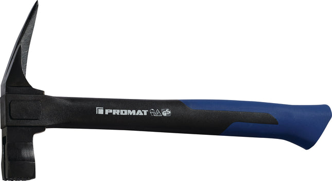 PROMAT Latthammer 600 g mit Magnet, geraut, schwarz lackiert, Mehrkomponenten-Nylonstiel