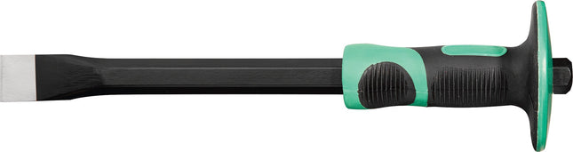 Flachmeißel – 300 mm, Schneidenbreite 25 mm, Chrom-Vanadium-Stahl, DIN 6453, mit Handschutz