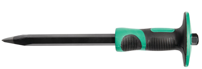 NORDWEST Spitzmeißel Länge 300 mm, Stahlstärke 18 mm, mit Handschutz, CV-Stahl