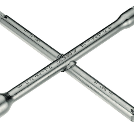 GEDORE Sanitärkreuzschlüssel 378500, 220 x 220 mm, 14-Fach-Funktion – für vielfältige Sanitärarbeiten