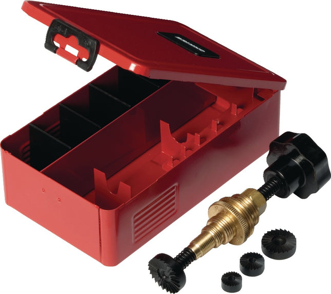 BRINKO Wasserhahnventilfräser-Set Arbeitsbereich 3/8-1" Metallkassette