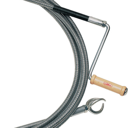 CABERE Rohrreinigungswelle 10 m, Wellen-Ø 12 mm, Krallen-Ø 40 mm, doppellagig, mit Stahlkupplung