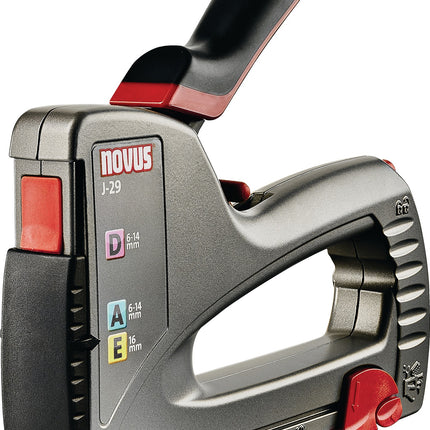 NOVUS Handtacker J-29 high performer – Zink-Druckguss, für Klammern und Nägel