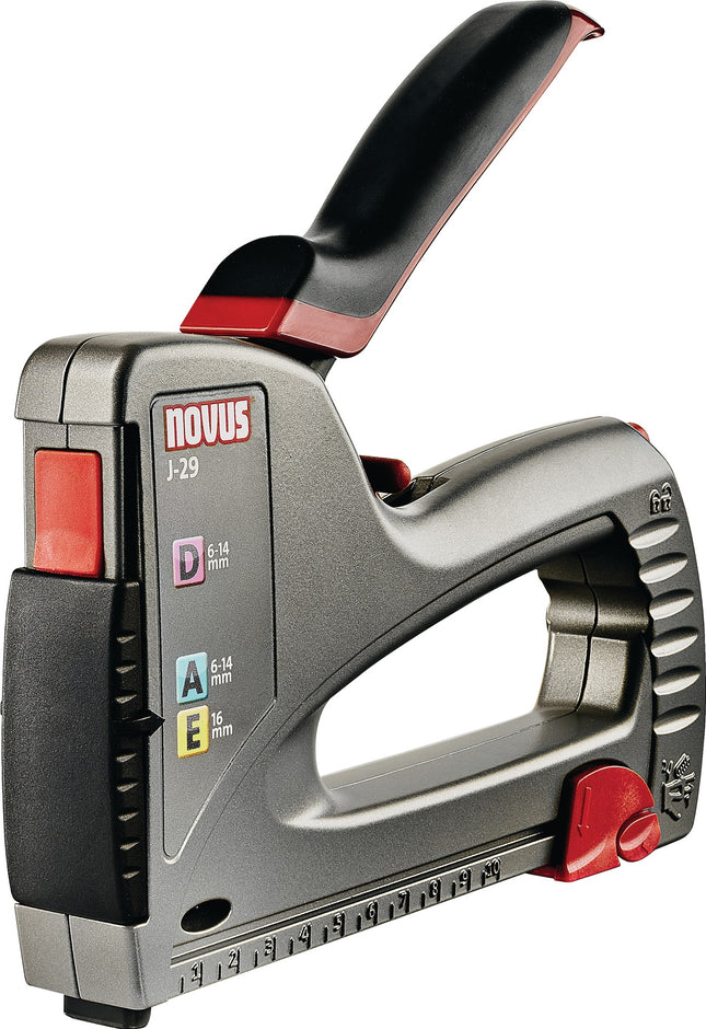NOVUS Handtacker J-29 high performer – Zink-Druckguss, für Klammern und Nägel