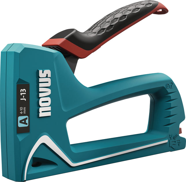 NOVUS Handtacker J-13 worker Kunststoff für Klammern Typ 53, 4-10 mm – Hochwertiges ABS-Kunststoffgehäuse