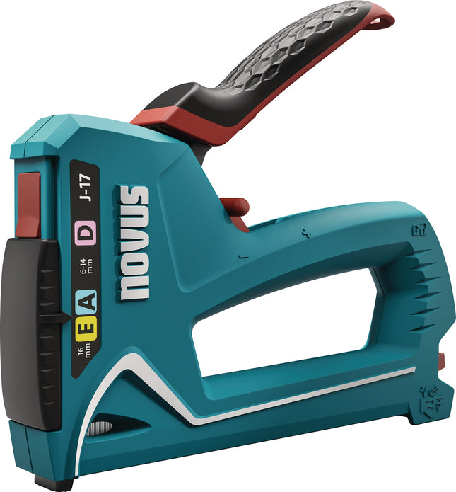 NOVUS Handtacker J-17 dual worker Kunststoff – für Klammern und Nägel – Hochwertiges ABS-Kunststoffgehäuse