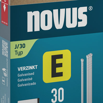 NOVUS Nägel E Typ J, 14 mm Länge, Drahtbreite 1,2 mm, mit Kopf, 1000 Stück