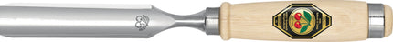 Hohlbeitel – KIRSCHEN, Schneidenbreite 20 mm, DIN 5142, Weißbuchenheft Ulmer Form, mit 2 Stahlzwingen