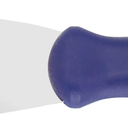 PROMAT Malerspachtel 40 mm, hochglanz-poliert, flachovaler blauer Kunststoffheft, rostfreier Edelstahl