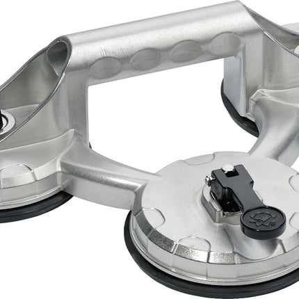 PROMAT Saugheber 100 kg Tragkraft, Kopf-Ø 118 mm, 3 Saugköpfe, Aluminium