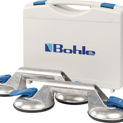 VERIBOR Saugheber-Set 2 Stück, Tragkraft 60 kg, Kopf-Ø 120 mm, Aluminium
