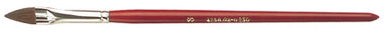 Nölle Profi Brush Feinhaarpinsel Gr. 6, feine Haarmischung, Weißblech-Zwinge, lackiertes Holz