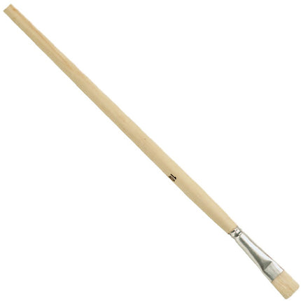 Nölle Profi Brush Gussowpinsel Gr.2, Borstenbreite 5mm, helle Borsten, Weißblechzwinge, langer Holzstiel