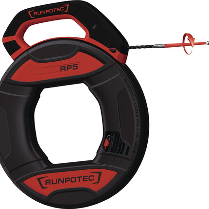 RUNPOTEC Kabeleinziehgerät RP5, 30m Band, Biegeradius 15mm, Kabel-Ø 5,5mm