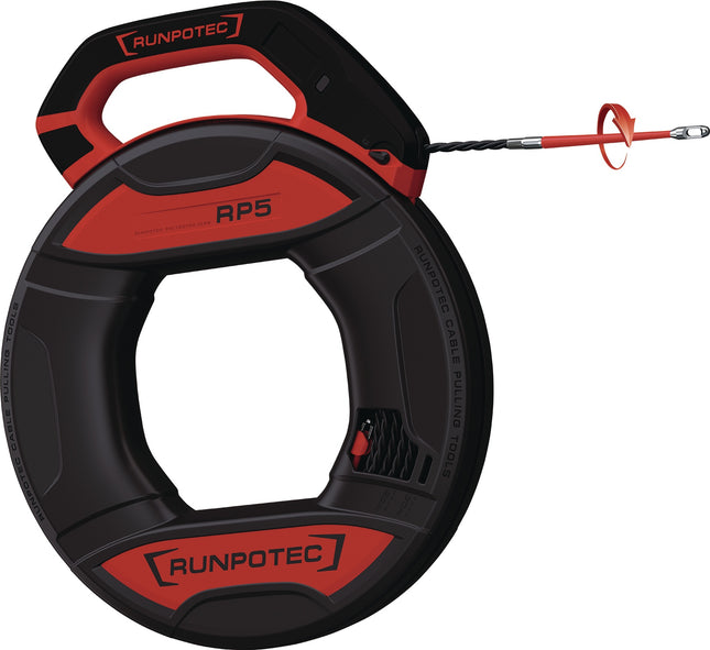 Kabeleinziehgerät RP5, 30m Band, Biegeradius 15mm, Kabel-Ø 5,5mm – RUNPOTEC