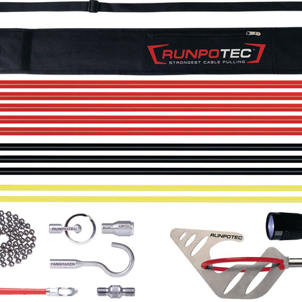 Runpostick Comfort 19-teilig RUNPOTEC – Elektroinstallations-Set für Kabelzug
