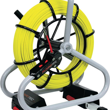 RUNPOTEC Glasfaserstab Profi-Set 60m, Ø 4,5mm, Biegeradius 120mm, mit Stahlhaspel
