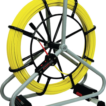 RUNPOTEC Glasfaserstab Profi-Set 60m, Ø 4,5mm, Biegeradius 120mm, mit Stahlhaspel