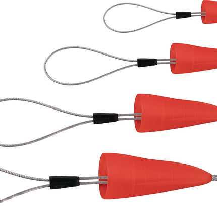 RUNPOTEC Kabelziehschlaufe RUNPOFIX 4-teilig mit Schutzkappe und Haken, 4er Set