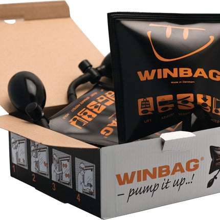 Montagekissen – Winbag 135 kg Tragkraft, Kunststoff schwarz, 4 Stück im Karton