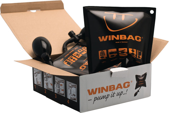 Montagekissen – Winbag 135 kg Tragkraft, Kunststoff schwarz, 4 Stück im Karton