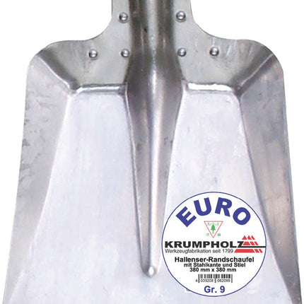 KRUMPHOLZ Hallenser Randschaufel FAVORIT Gr.9 380x380mm Aluminiumblech