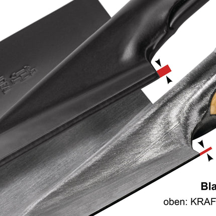 Kraftspaten Größe 2 mit Stahlrohrstiel und Hartholzknauf, 280x190/180 mm – IDEAL
