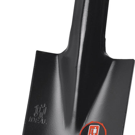 Kraftspaten Größe 2, Stahlrohrstiel mit Hartholzknauf, 280x190/180 mm, 920 mm Stiellänge – IDEAL