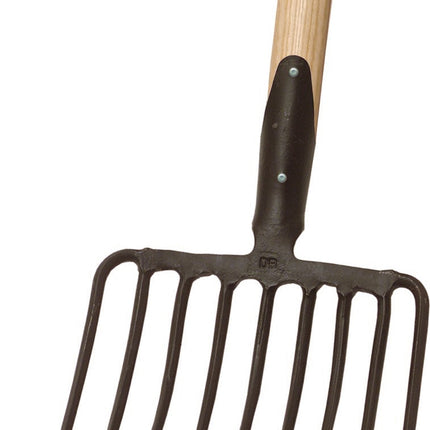 IDEAL Steingabel 9, Zinkenlänge 330 mm mit Federdülle, ohne Stiel, Stahl – 1600 g, schwarz