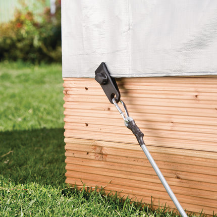 WINDHAGER Planenclip-Set, 8 Befestigungsclips mit Schrauben
