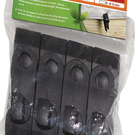 WINDHAGER Planenclip-Set, 8 Befestigungsclips mit Schrauben