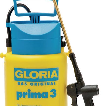 GLORIA Prima 3 Drucksprühgerät 3 l, 3 bar, Perbunan (NBR), 1,24 kg – Dichtung, Stabiler Kunststoffbehälter