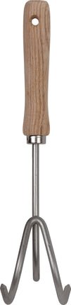 TALEN TOOLS Grubber 75 mm mit 3 Zinken aus Stahl und Holz – 0,2 kg
