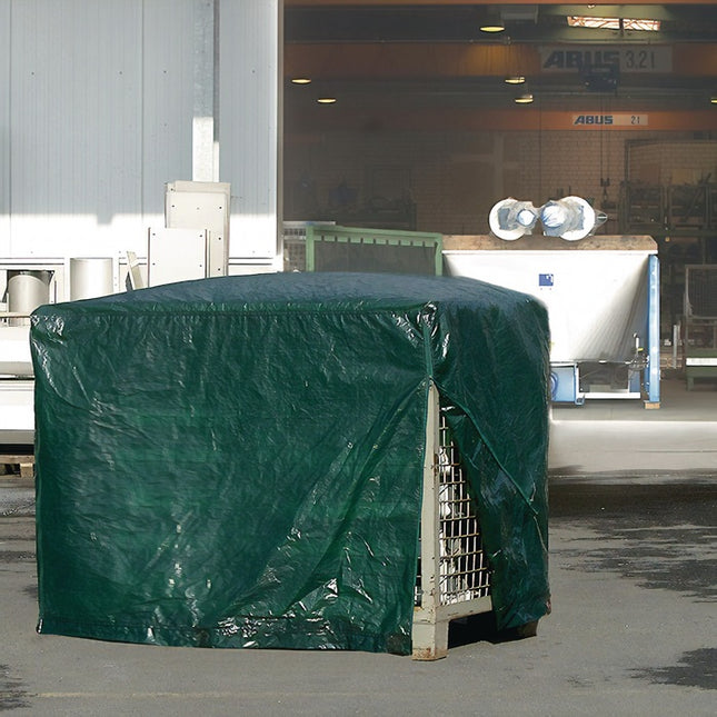 Gitterboxabdeckhaube Breite 850 x Länge 1250 mm Gewicht 3,8 kg mit Reißverschlus