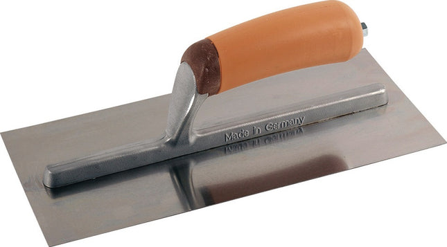 Super Prof Glättekelle 280x120 mm, Edelstahl, Softgriff – für komfortable Handhabung, Stütze aus Aluminium