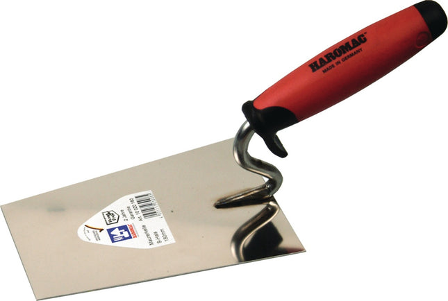 Maurerkelle 270 x 115 mm, rostfreier Edelstahl, 2-Komponenten-Griff – HAROMAC