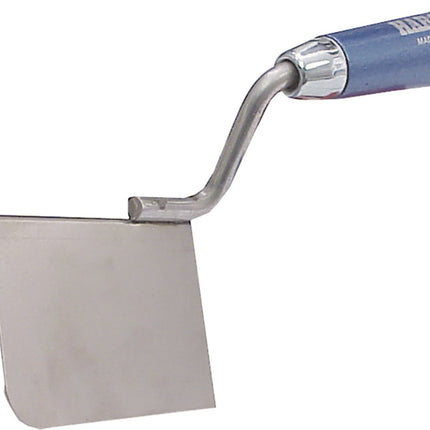 Außeneckenkelle Breite 80 mm ergonomischer Buchenholzgriff rostfreier Edelstahl 90 °