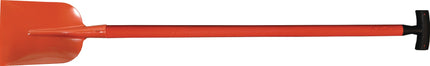 POLET Betonschaufel mit hohlem Glasfaserstiel, Blattmaß 29 x 22 cm, rot lackiert