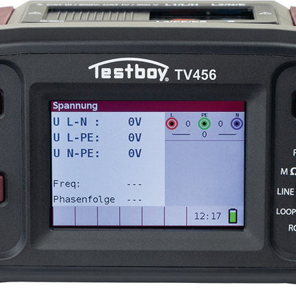TESTBOY Installationsprüfgerät TV 456 zur Prüfung elektrischer Anlagen inkl. Ladesäulenadapter