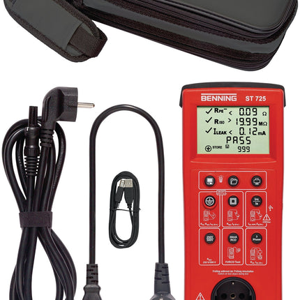 Benning Gerätetester ST 725 Batterie-/Netzbetrieb L270xB115xH55mm