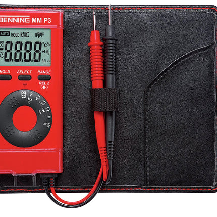 Benning Multimeter MM P3 – Digitalmultimeter im Taschenformat, 0,1 mV–300 V AC/DC, CAT III 300 V
