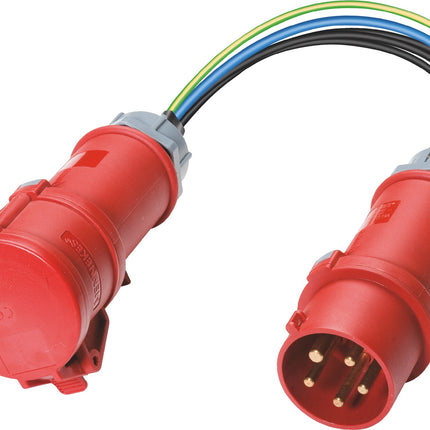 BENNING Messadapter für 3-phasige Verbraucher, 16 A CEE-Stecker an CEE-Kupplung