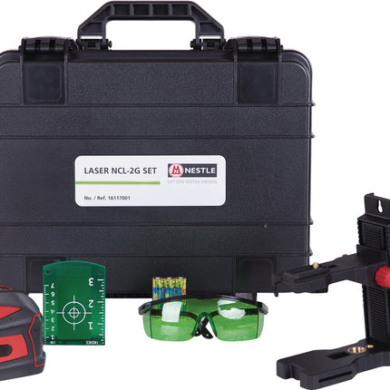 NESTLE Kreuzlinienlaser NCL-2G SET 4 0,5 3 mm/10 m 20 m (50 m mit Empfänger) Laserklasse 2