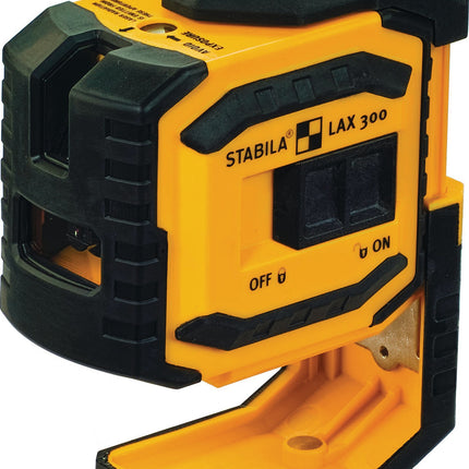 STABILA Kreuzlinien-Lotlaser LAX 300, ± 4,5° Selbstnivellierbereich, ± 0,3 mm/m, 20 m, Laserklasse 2