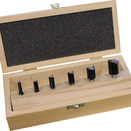 6-teilig Nutfräser-Satz 973CT06A04 Hartmetall Schaft-Ø 8 mm FISCH-TOOLS